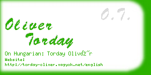 oliver torday business card